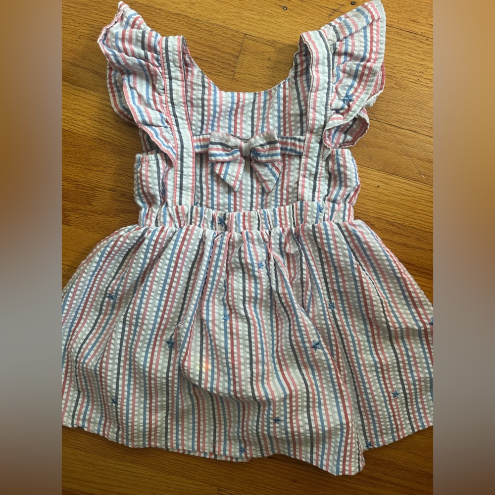 🇺🇸 Cat & Jack 4T Striped Ruffle Dress - Picture 3 of 3